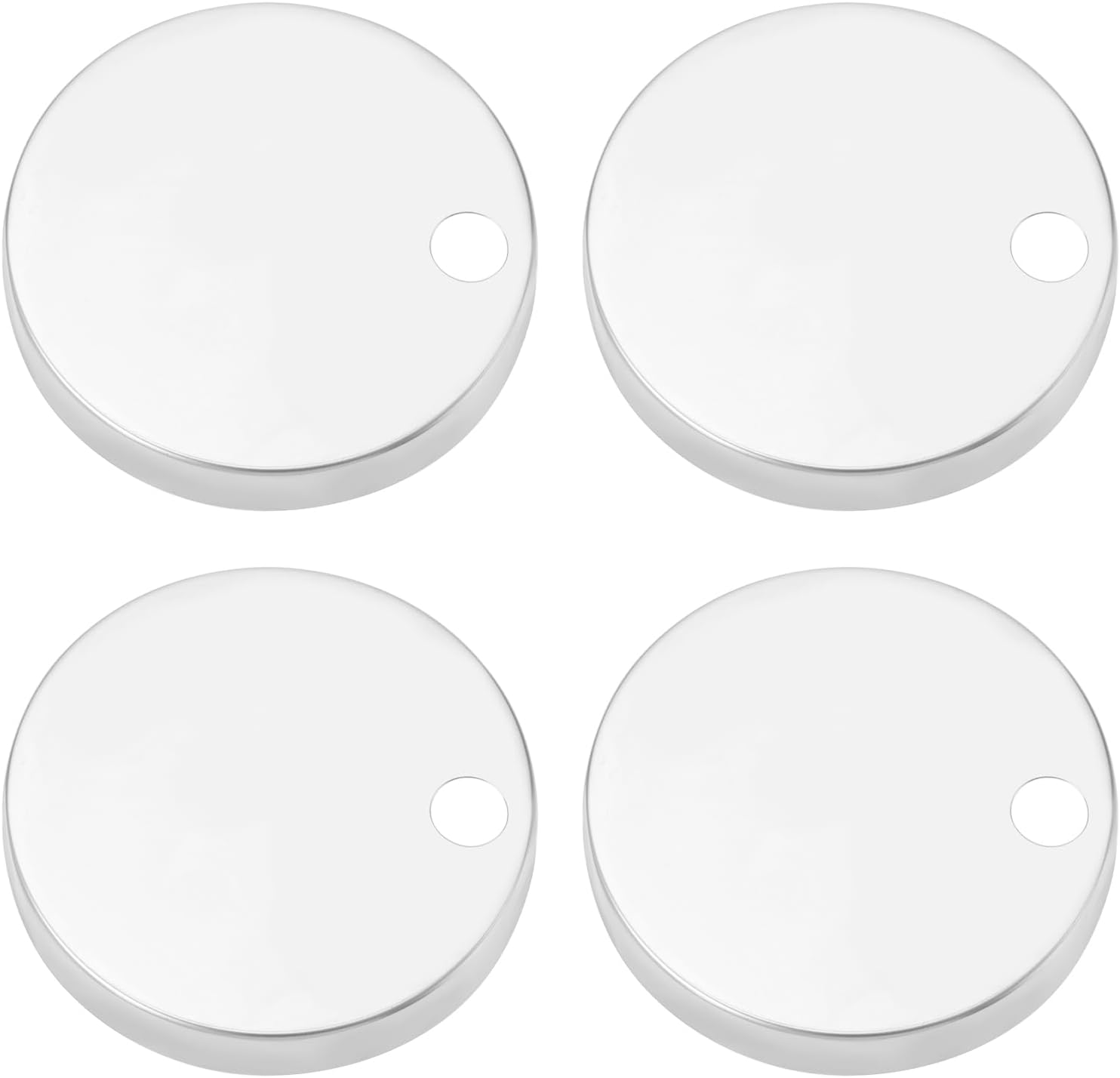 LT Easiyl 4 pcs Toilet Seat Hinge Covers 60mm Stainless Steel Set