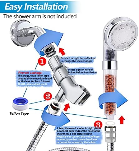 FASTRAS LED Shower Head with Handheld and Hose