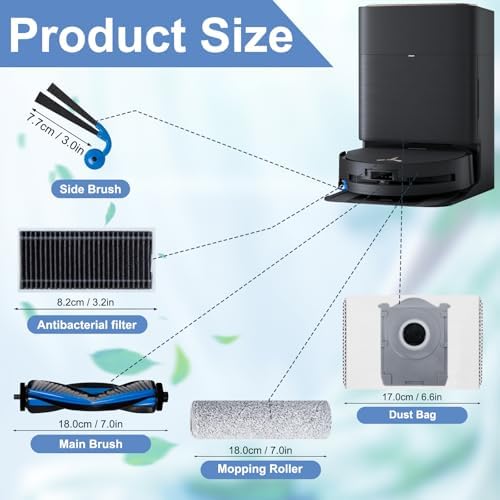 Jegehoyo Replacement Accessories Kit for ECOVACS DEEBOT X9 PRO