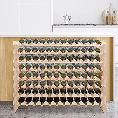 Smartxchoices 96-Bottle Modular Wine Rack 8-Tier Freestanding Display Holder