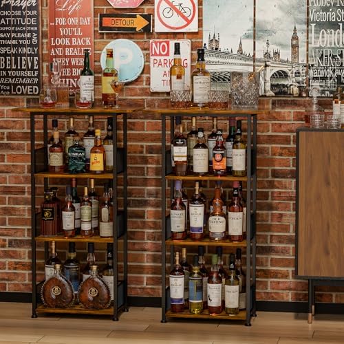 Eyteenokk 4-Tier Freestanding Wine Rack with T-Shape Tabletop 1
