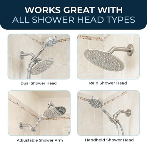 HammerHead Showers 7 Inch All Metal Shower Arm and Flange with Set Screw