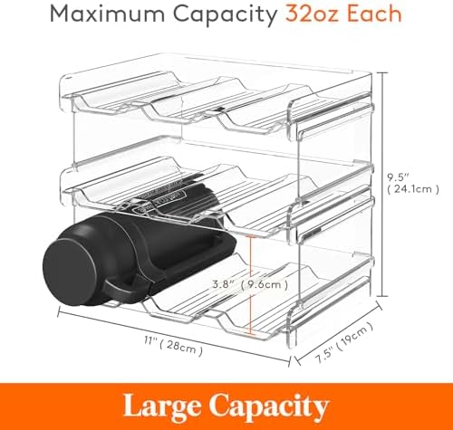 Lifewit Stackable Water Bottle Organizer 3Pack
