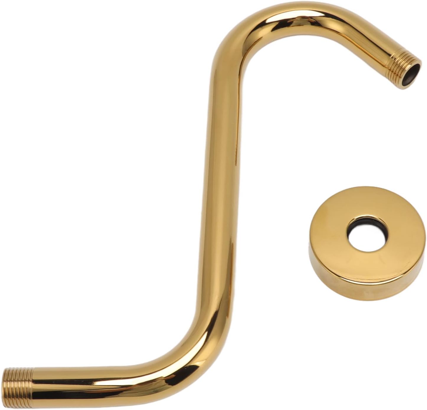 Gold 304 Stainless Steel S-Shaped Shower Arm
