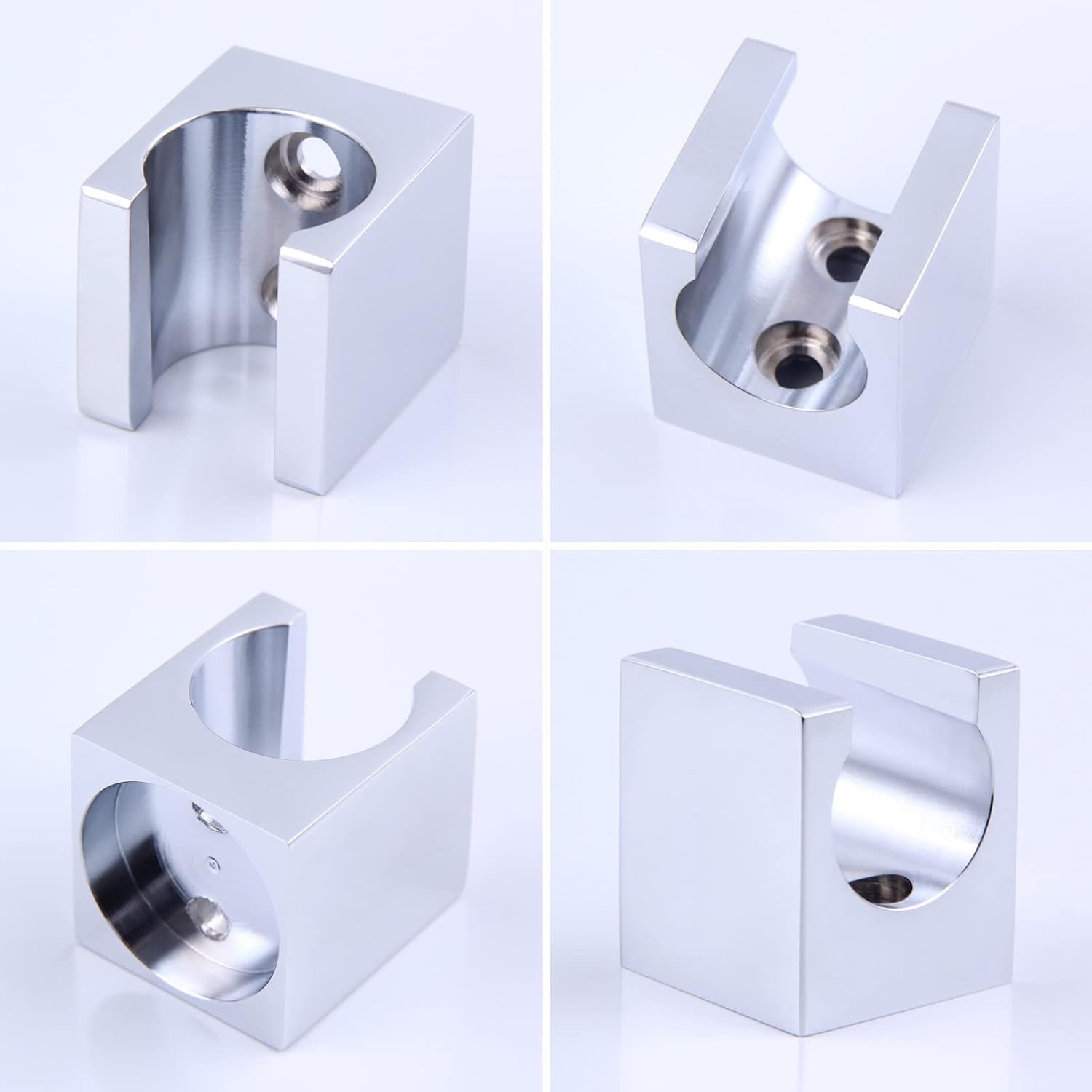Angle Simple Shower Head Holder Wall Mount Brass Chrome