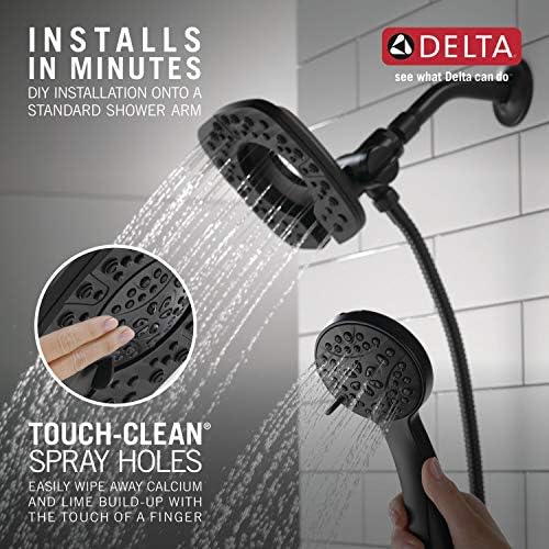 Delta 4-Spray In2ition Dual Shower Head with Handheld Matte Black