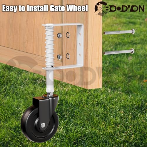 4 Spring Loaded Gate Caster with 360 Rotation 220 Lbs Capacity 2 Pack