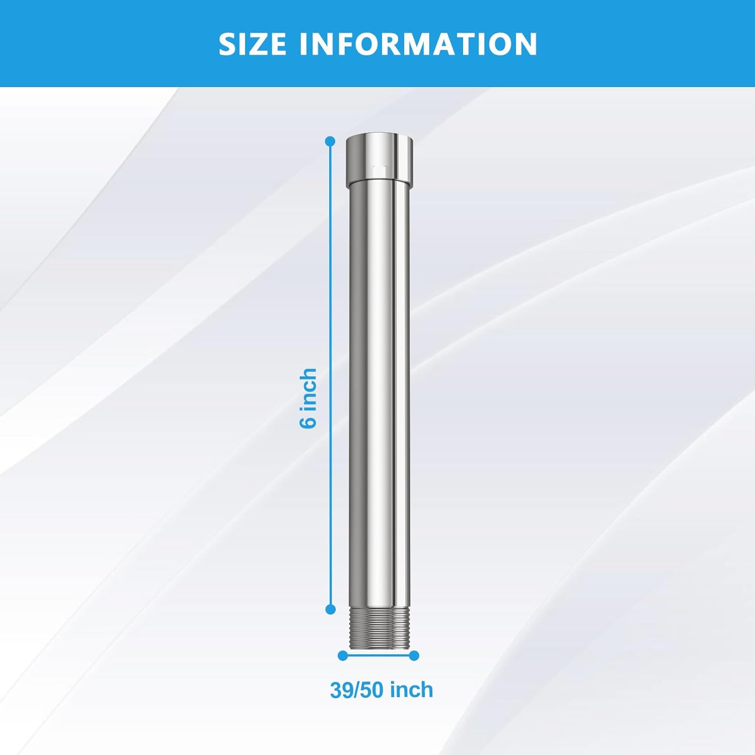 Lordear 6 Inch Stainless Steel Shower Arm Extender