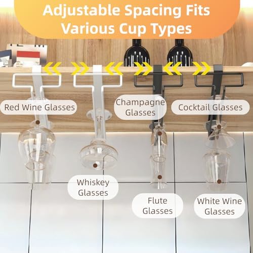 LINFIDITE 2 Pack Wine Glass Holder Stemware Rack