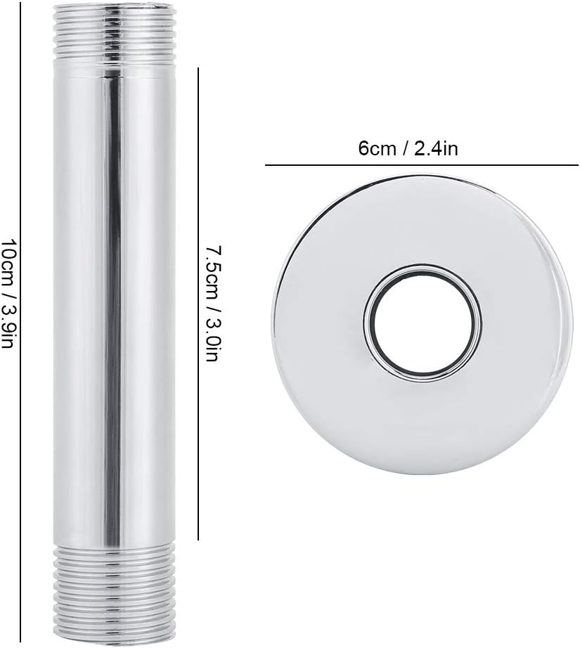 CRBWXONLIFE Straight Shower Arm G12in Stainless Steel Ceiling Mounted Shower Accessories