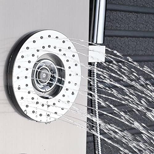 Gougeltd Stainless Steel Shower Panel Tower System with LED Water Temp Display
