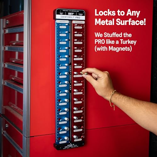Identibolt PRO Thread Checker - 28 Sizes Metric Imperial Magnetic Mount