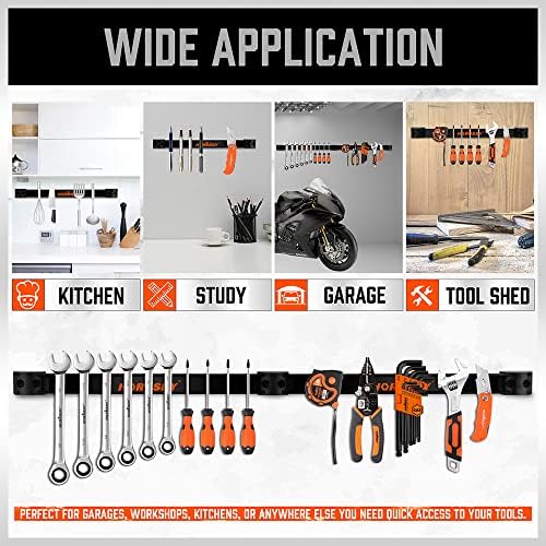 HORUSDY 12 Inch Magnetic Tool Holder Strip 4 Pack