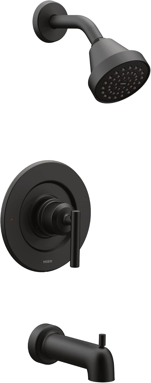 Moen Gibson Matte Black Pressure Balancing Trim Set