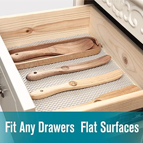 Iwtmm Shelf Liner 177 x 20 Non-Adhesive Non-Slip Durable White