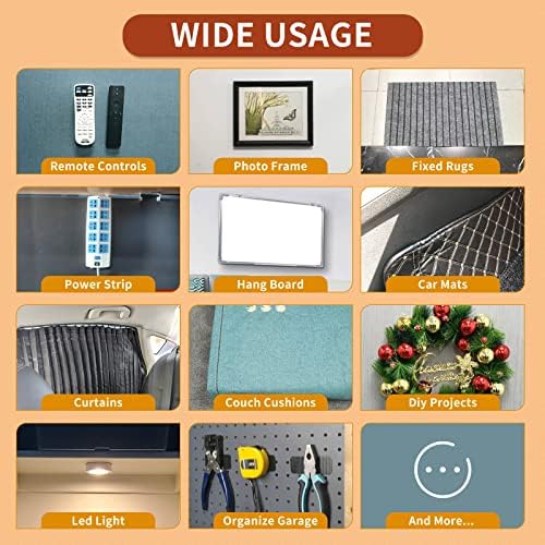 30 Sets Heavy Duty Hook Loop Strips with Strong Adhesive