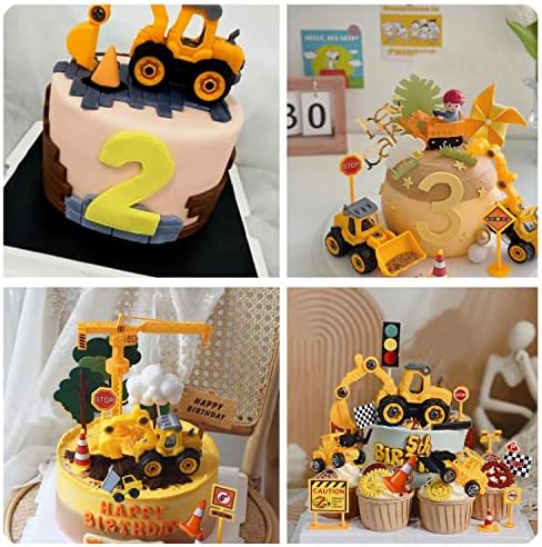 MIYAHOUSE Construction Vehicle Fondant Molds Set Of 6
