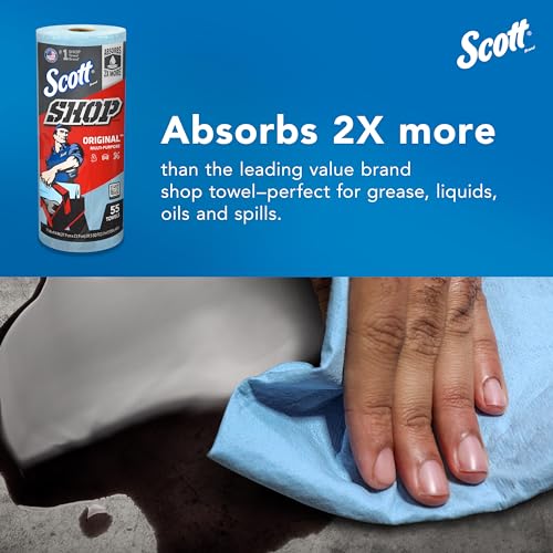 Scott Shop Original Blue Towels 94x11 12 Rolls 660 Sheets Total