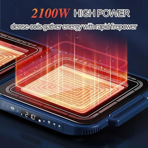 Electric Indoor Grill Hot Pot with Dual Temperature Control