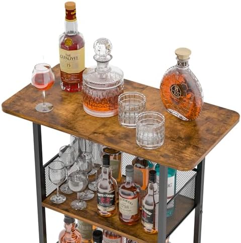 Eyteenokk 4-Tier Freestanding Wine Rack with T-Shape Tabletop 1