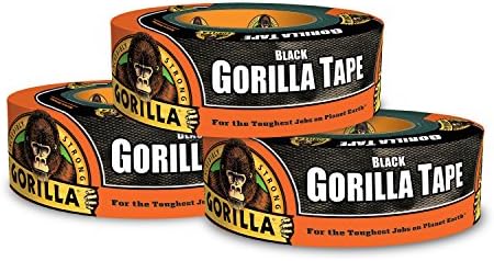 Gorilla Black Duct Tape 188 x 35 yd Pack of 3 1