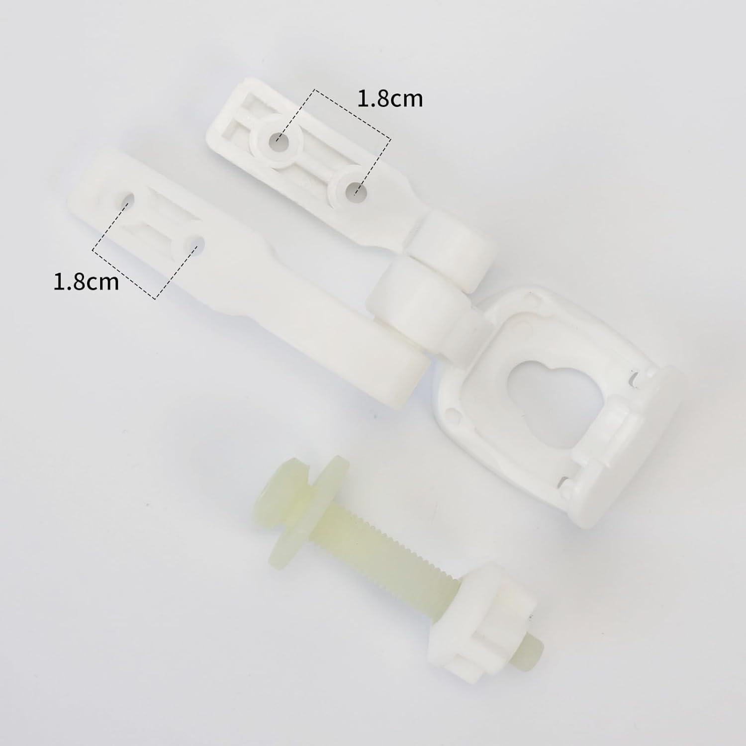 Meaferks Plastic Toilet Seat Hinge 2Pcs White Quick Release Replacement