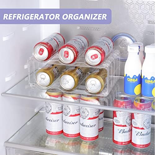 BOPai Clear Wine Rack for 6 Bottles Space-Saving Organizer