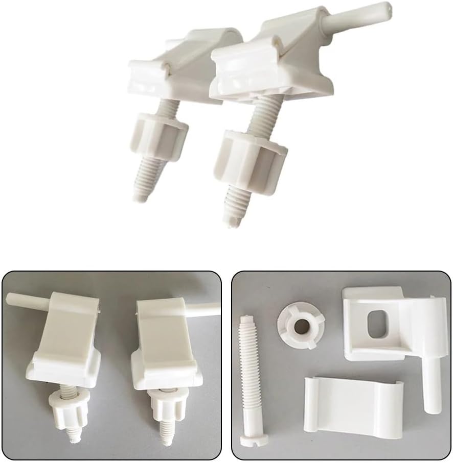 2 Pack Toilet Seat Hinges Replacement with Bolts 1