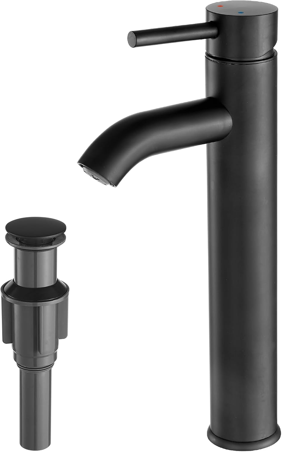 VOTON Chrome Modern Tall Vessel Sink Faucet Single Handle One Hole