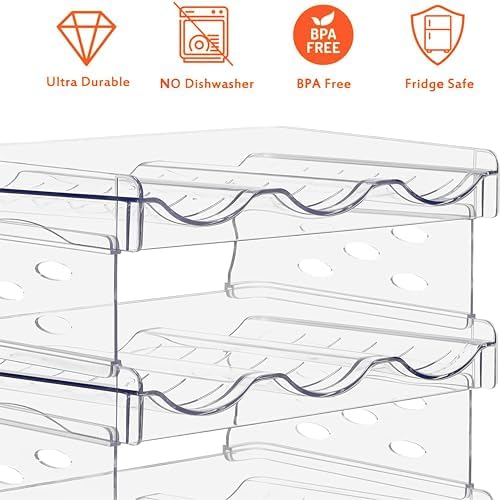 Baosia Stackable Wine Rack with 2 Tiers for 6 Bottles