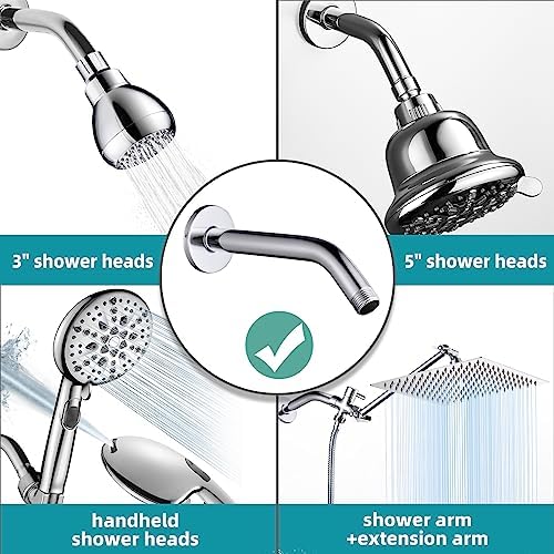 Cobbe 6-Inch Stainless Steel Shower Arm with Flange
