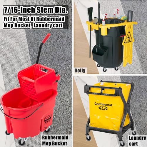 4-Inch Swivel Stem Casters for Rubbermaid Mop Bucket