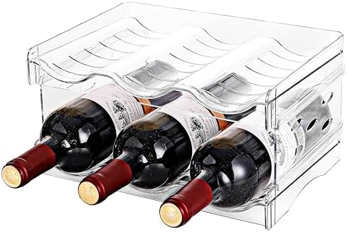Baosia Stackable Wine Rack with 2 Tiers for 6 Bottles