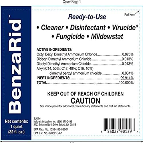 BenzaRid 32 oz Hospital Disinfectant Virucide Spray