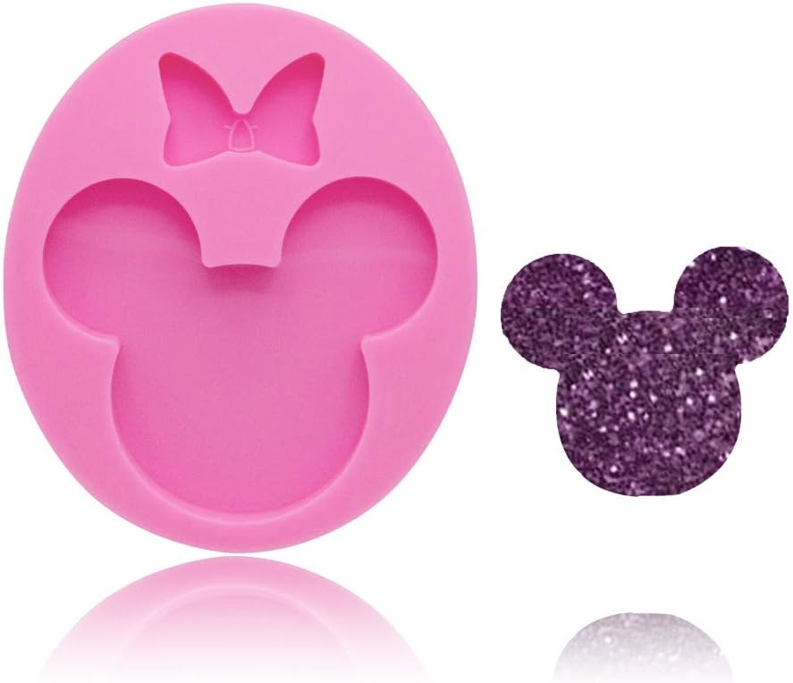 Seedomes Cute Mouse Head Bow Silicone Mold for DIY Chocolate Candy