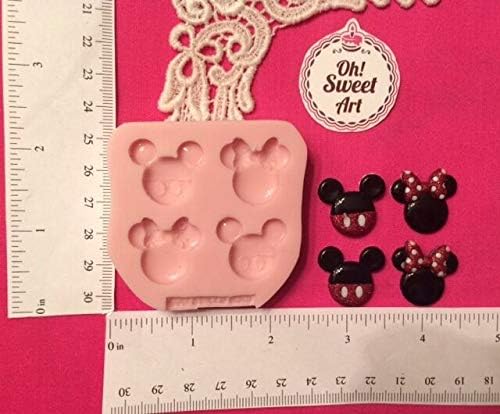 Oh Sweet Art Small Mickey Minnie Silicone Mold