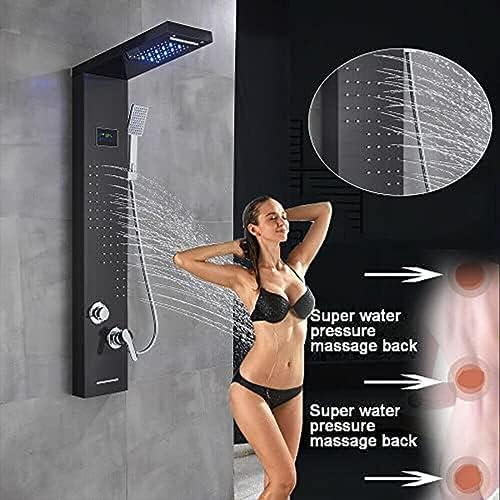 TECKI LED Light Shower Panel With Massager Jets and Body System