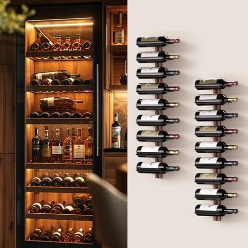B4Life Wall Wine Rack for 12 Bottles Sturdy Wooden Design