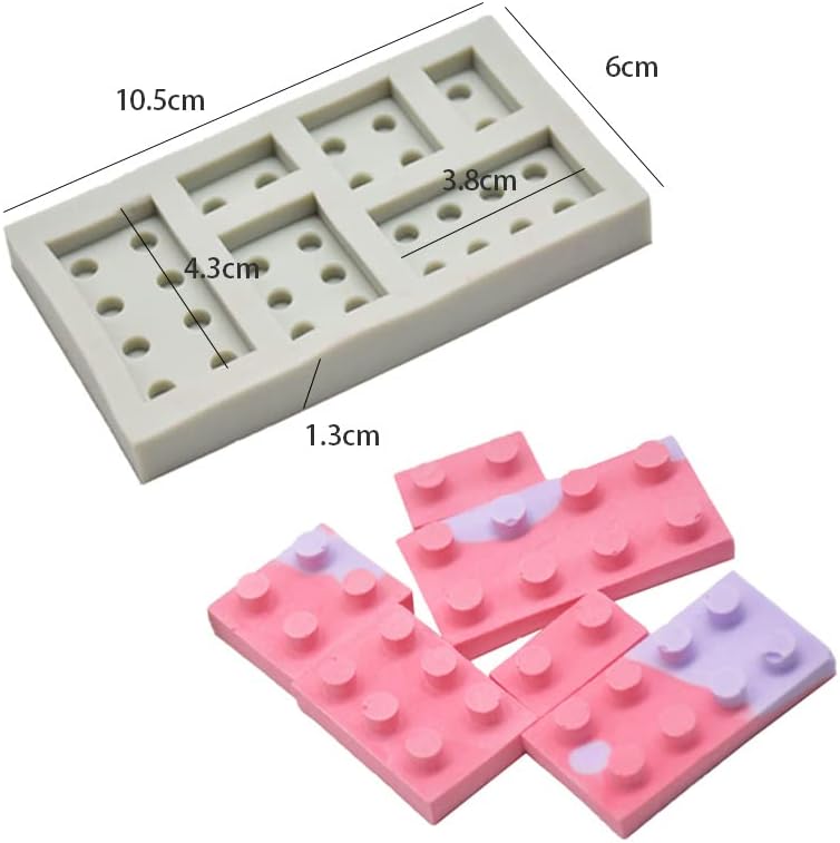 Guratapa 3PCS Silicone Robot Bricks Molds for Fondant and Candy Making