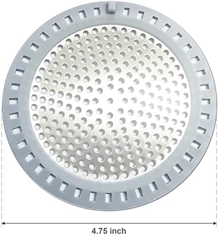 Seatery 2PCS Shower Drain Hair Catcher with Silicone Shield 1