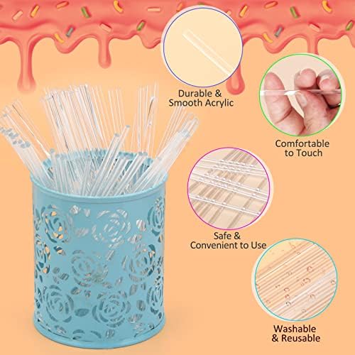 100 PCS 6-Inch Acrylic Lollipop Sticks for Cake and Candy Making