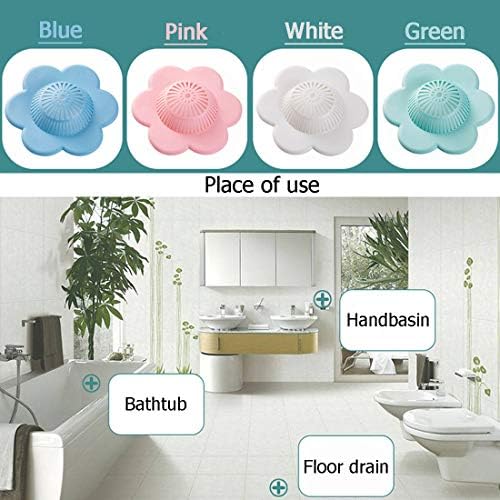 UMBWORLD Hair Catcher Silicone Drain Cover with Suction Cups 4 Pack