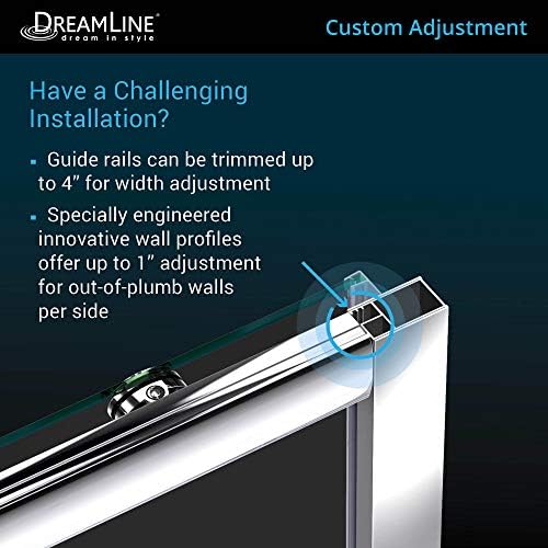 DreamLine Infinity-Z Clear Sliding Shower Door Kit Brushed Nickel