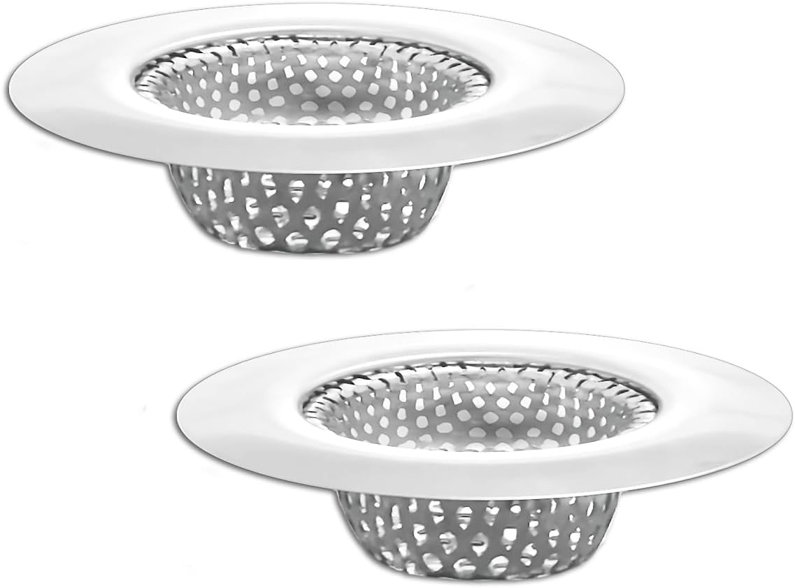 125 Inch Bathroom Sink Strainer 2PCS Hair Catcher for Laundry and RV