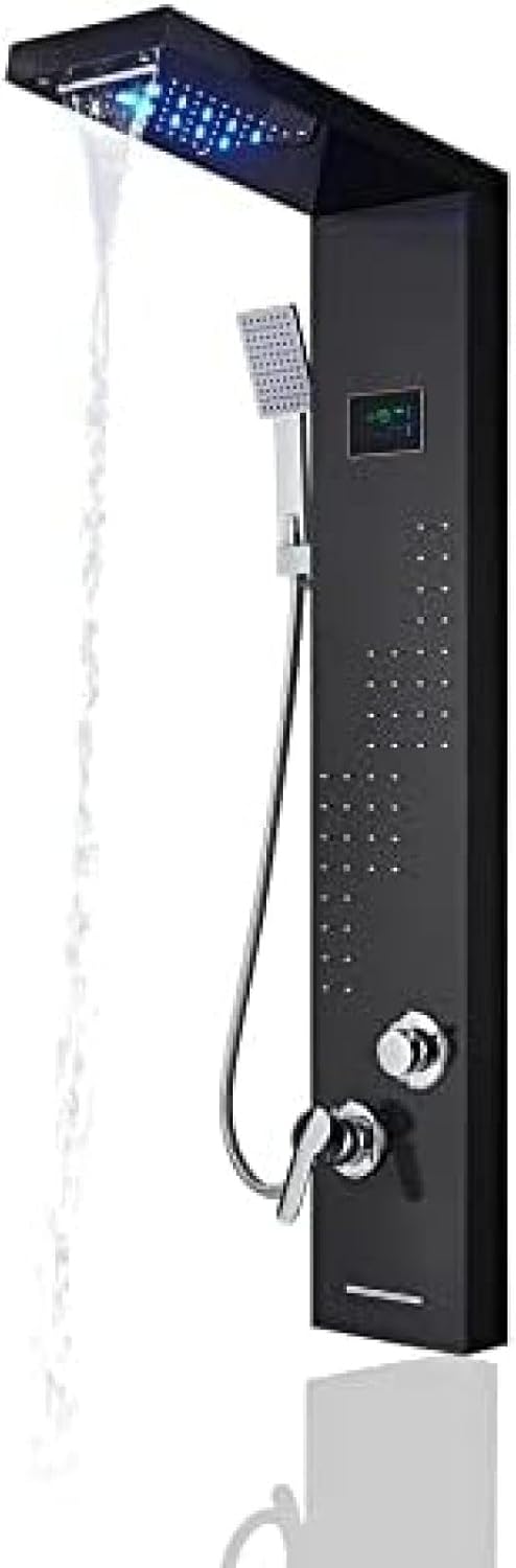 TECKI LED Light Shower Panel With Massager Jets and Body System