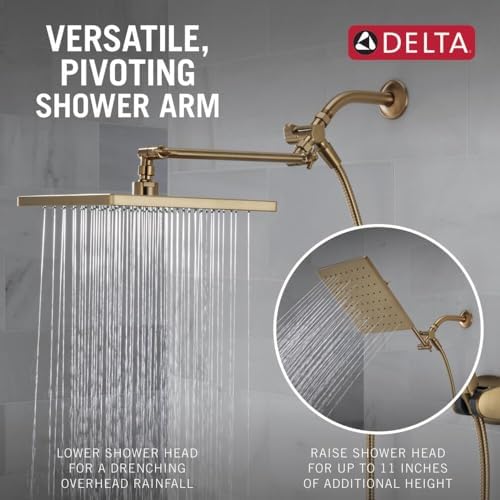 Delta 10-Inch Raincan Handheld Shower Combo - Champagne Bronze 75527-CZ