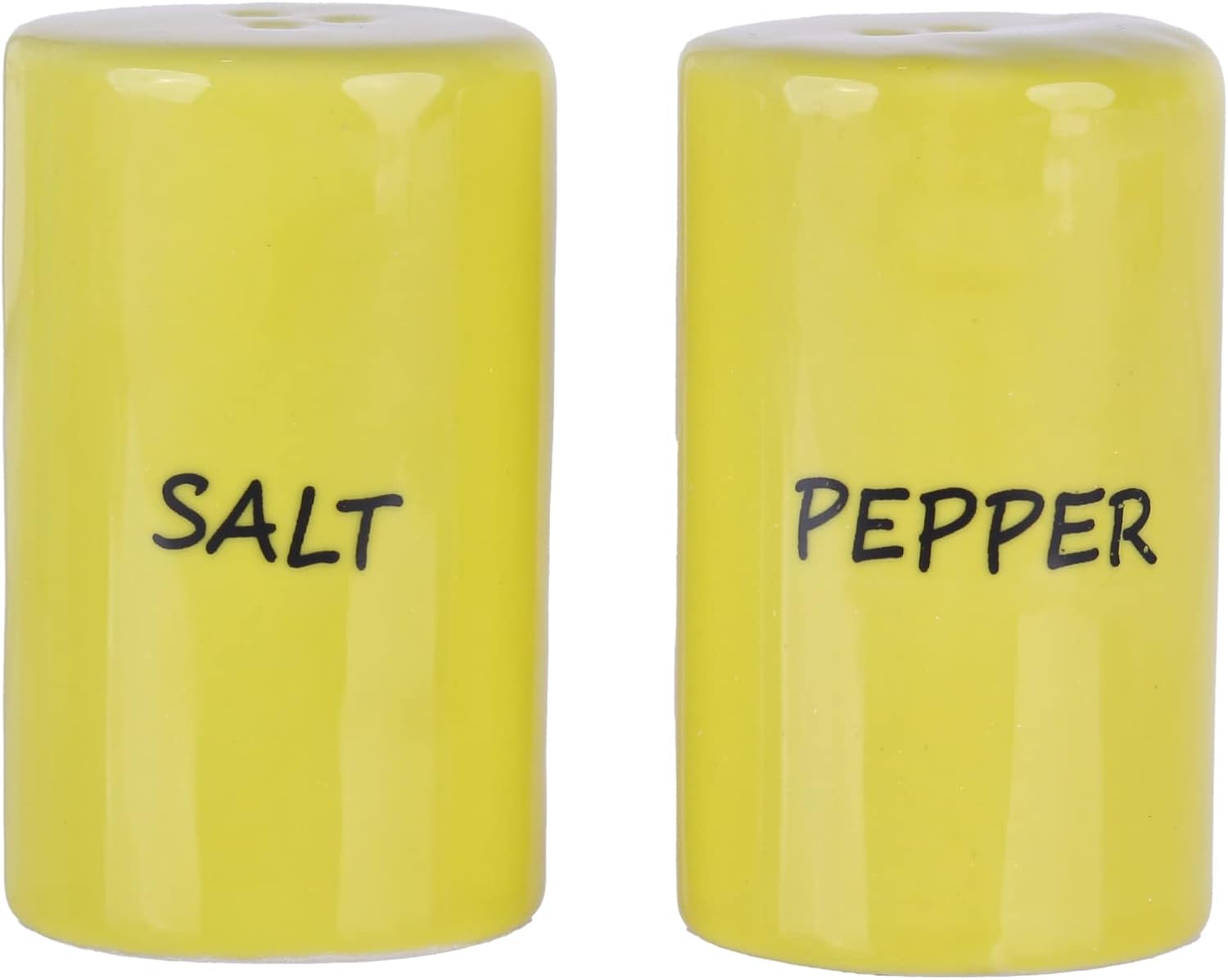 Yellow Salt Pepper Shakers Ceramic Set