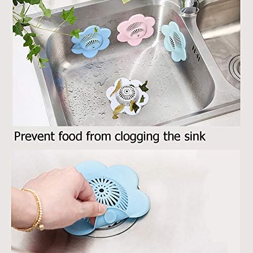 UMBWORLD Hair Catcher Silicone Drain Cover with Suction Cups 4 Pack