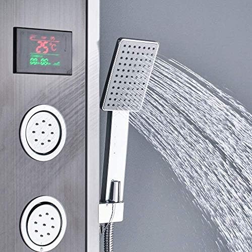 LED Shower Panel Column Tower System with Massage Jets Black Oil Rubbed Bronze