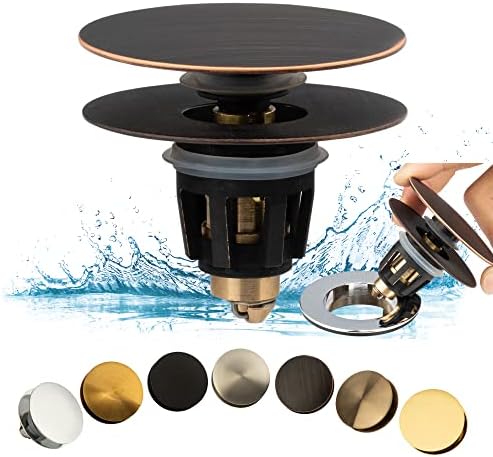 Artiwell Universal Bathroom Sink Drain Stopper with Hair Catcher